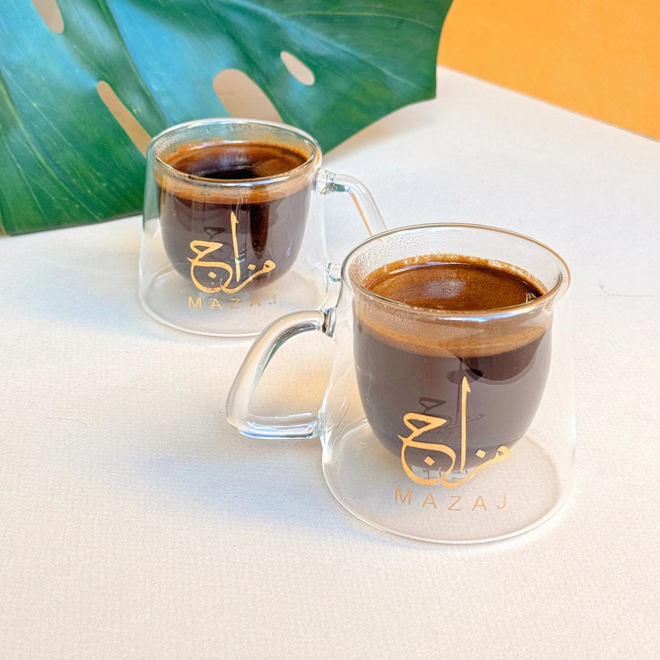 Order Handmade Glass - Mazaj Turkish Coffee Set for LE 2220.00 at Coffee & Cream, All your coffee needs in one place. Shop Coffee, Beans, Ground Coffee, Instant Coffee, Creamers, Coffee Machines, Blenders, equipment and more. 50+ Brands Monin, Lavazza, St