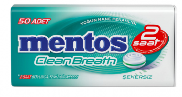 Mentos - 2 Hours Clean Breath Metal Candy Intensive Mint Candy 35 gr