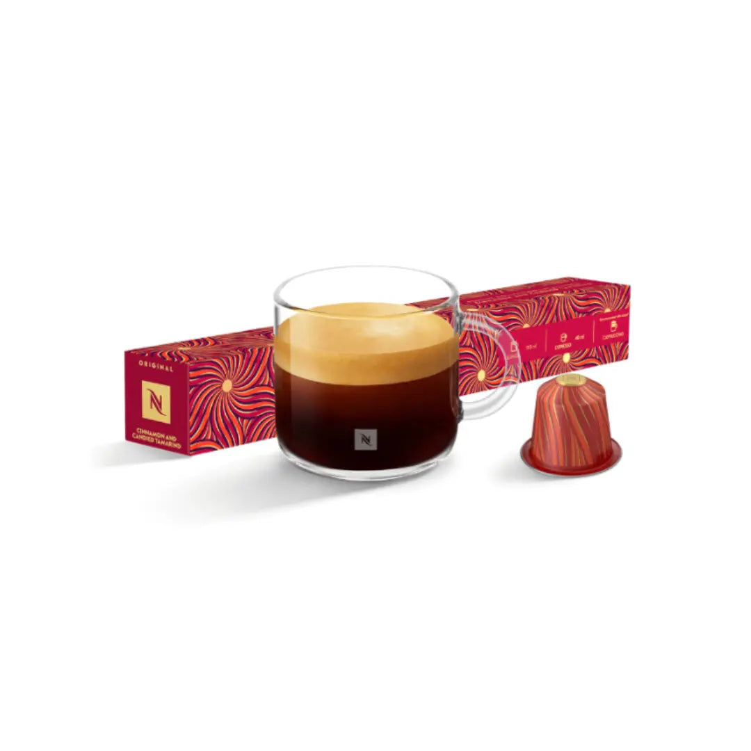 Nespresso Festive Collection Flavoured Cinnamon & Candied Tamarind - Limited Edition Original Espresso Capsules - Int...