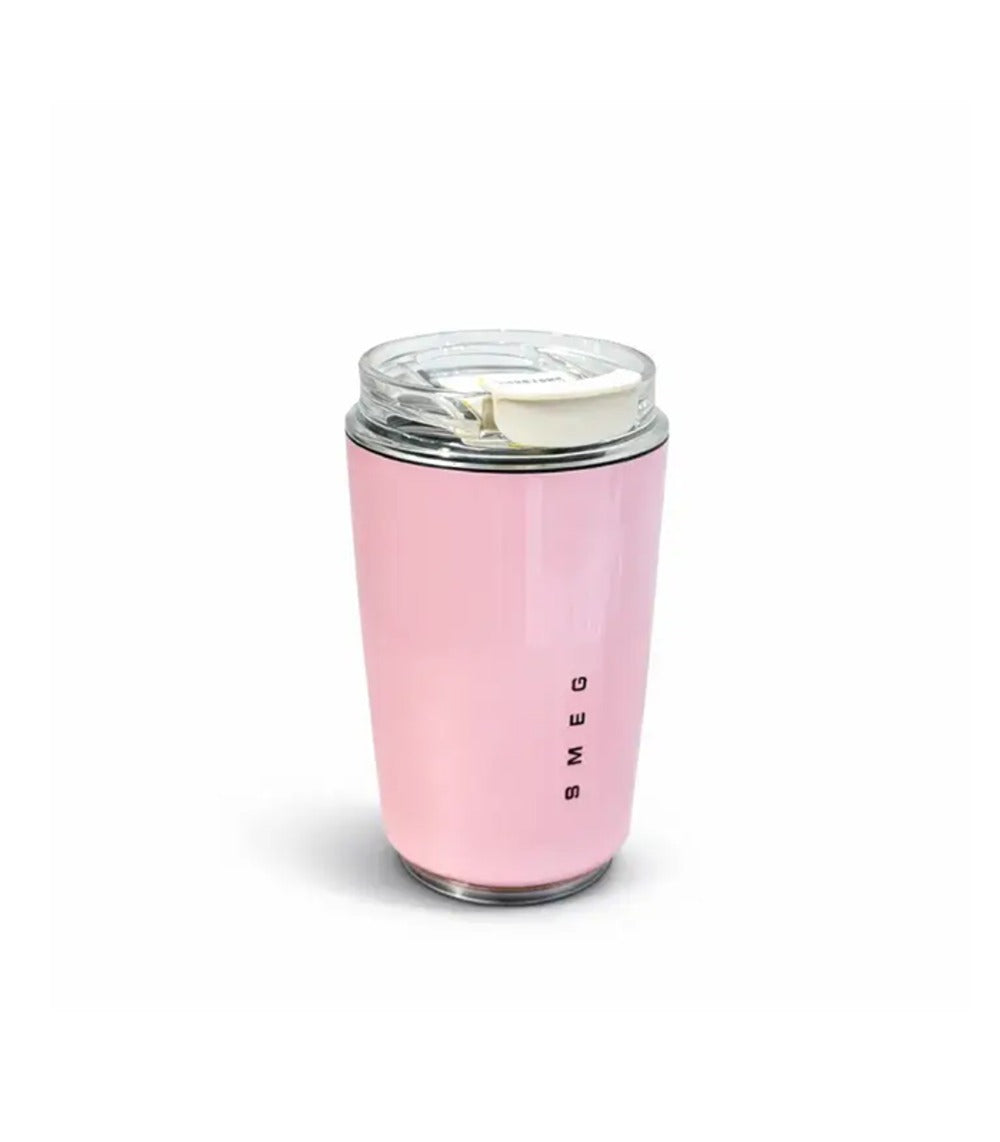 SMEG Pink Stainless Steel Thermal Coffee Mug - 420ml