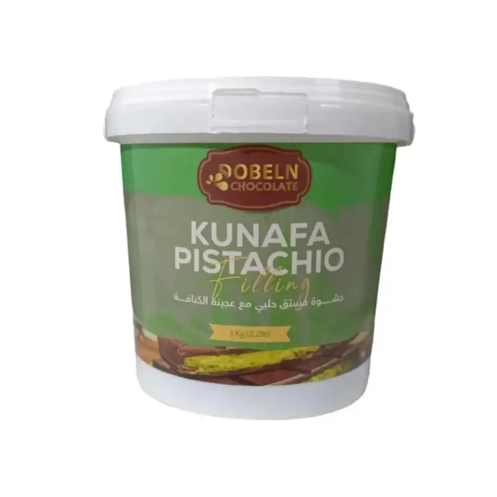 Dobeln Chocolate - Dubai Pistachio High Quality Kunafa Filling (1 Kg, Halab Pistachio Kunafa) Coffee & Cream