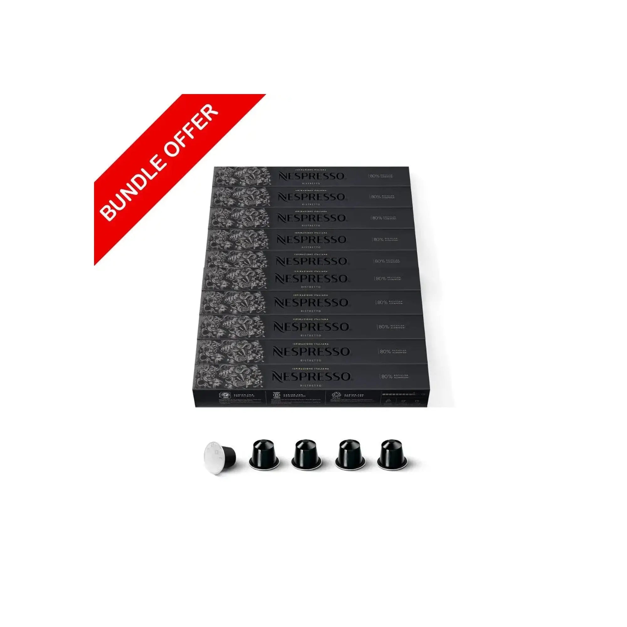 (100 Capsules) Nespresso - Ristretto Italiano- 10 Capsules X10 - Bundle at Coffee & Cream Egypt
