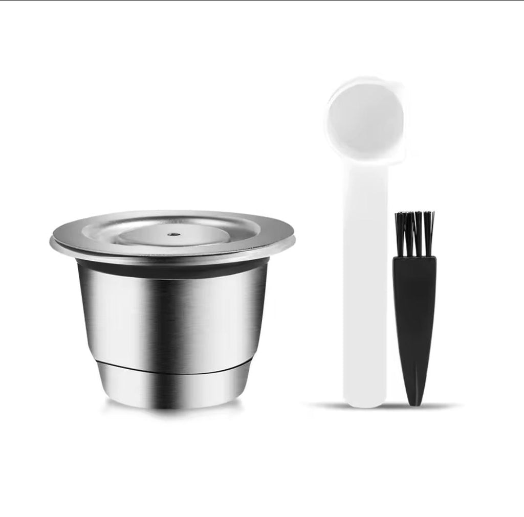 Stainless Steel Refillable Coffee Capsules Reusable Pods Compatible with Nespresso
