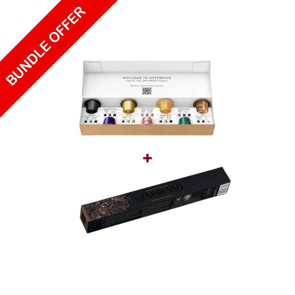 Nespresso Variety 7 Capsules + Nespresso Roma Original Capsules (10 Capsules) - Bundle