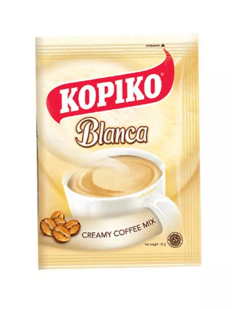 Order Kopiko - Blanca Creamy Coffee Mix - 900g (30*30g) for LE 395.00 at Coffee & Cream, All your coffee needs in one place. Shop Coffee, Beans, Ground Coffee, Instant Coffee, Creamers, Coffee Machines, Blenders, and more. 50+ Brands Monin, Lavazza, Starb