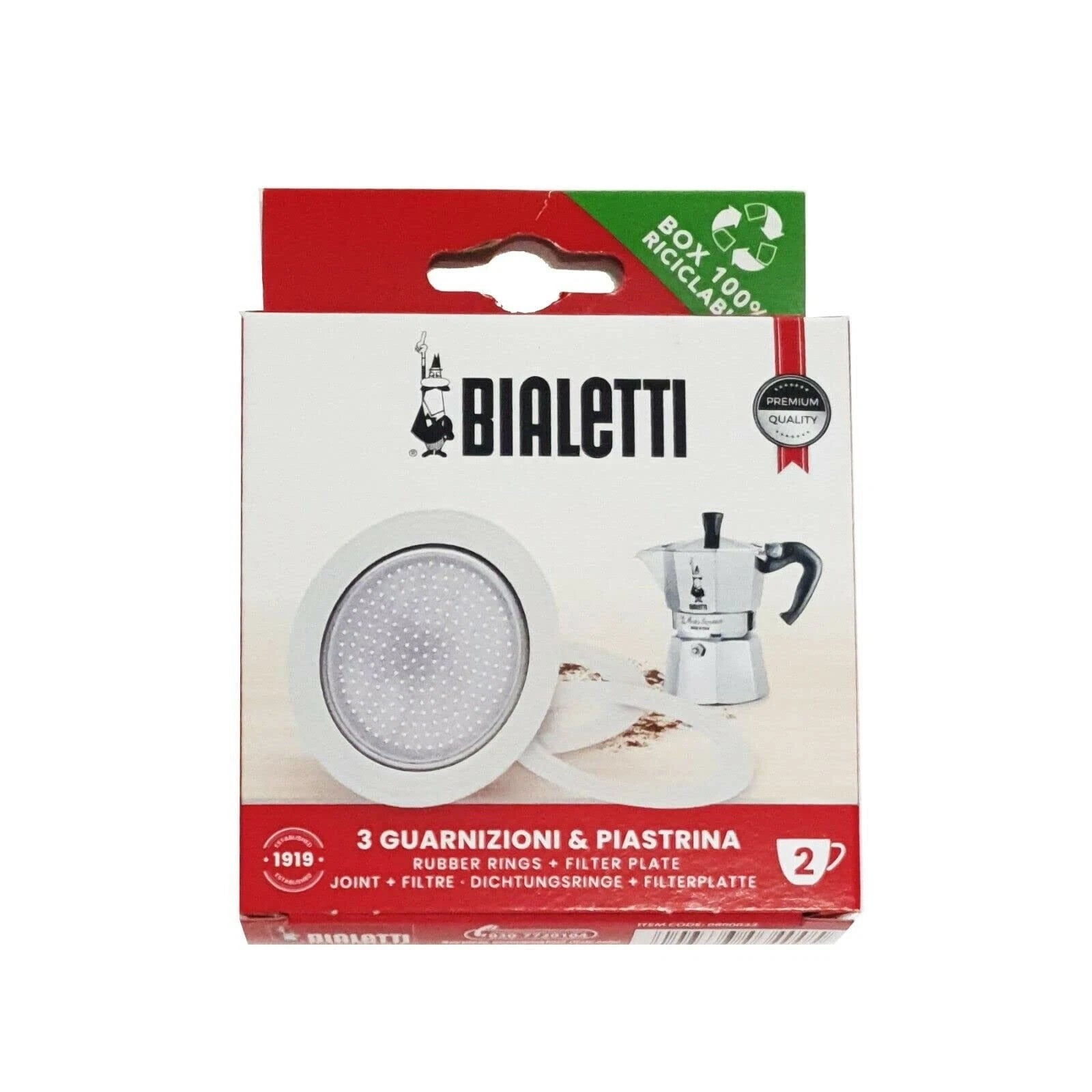 Bialetti - Moka Express Filter & Gasket Set - 2 Cup