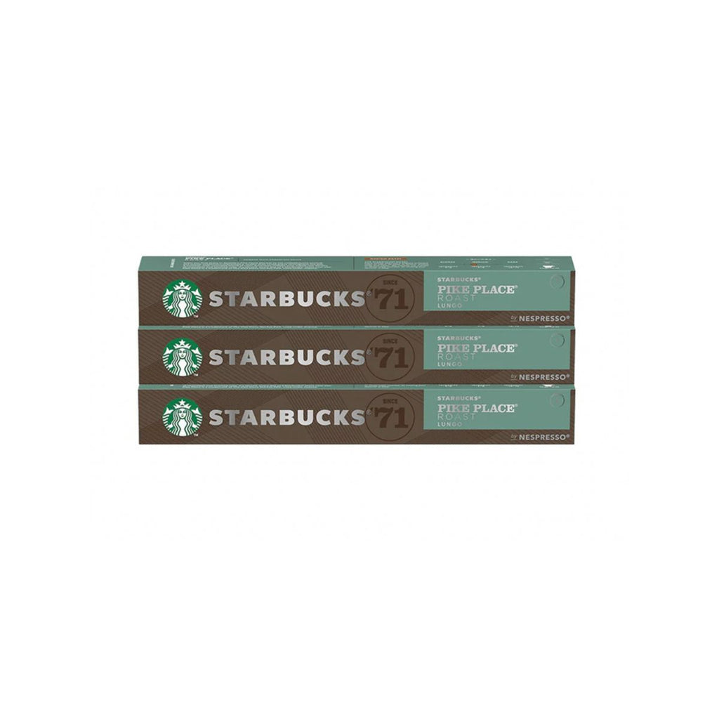 (30 Capsules) Starbucks Nespresso Compatible Pike Place - 10 Capsules X3 - Bundle