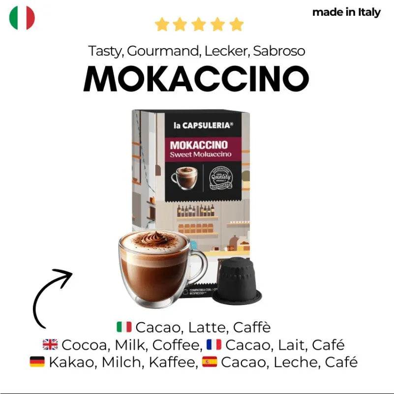 LACAPSULERIA - Sweet Mocha - Capsules compatible with Nespresso®- 10CAPS Coffee & Cream