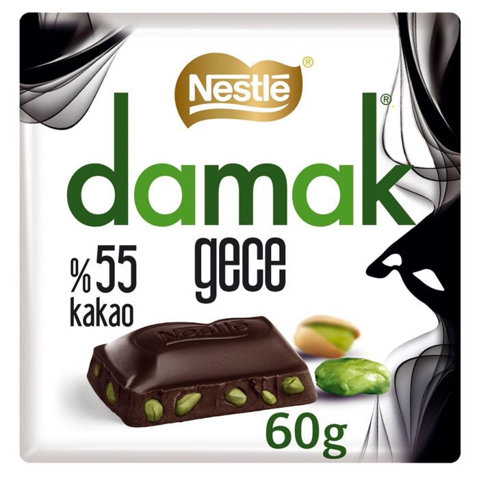 Nestle - Damak  Chocolate With Pistachio  55 % Kakao - 60g