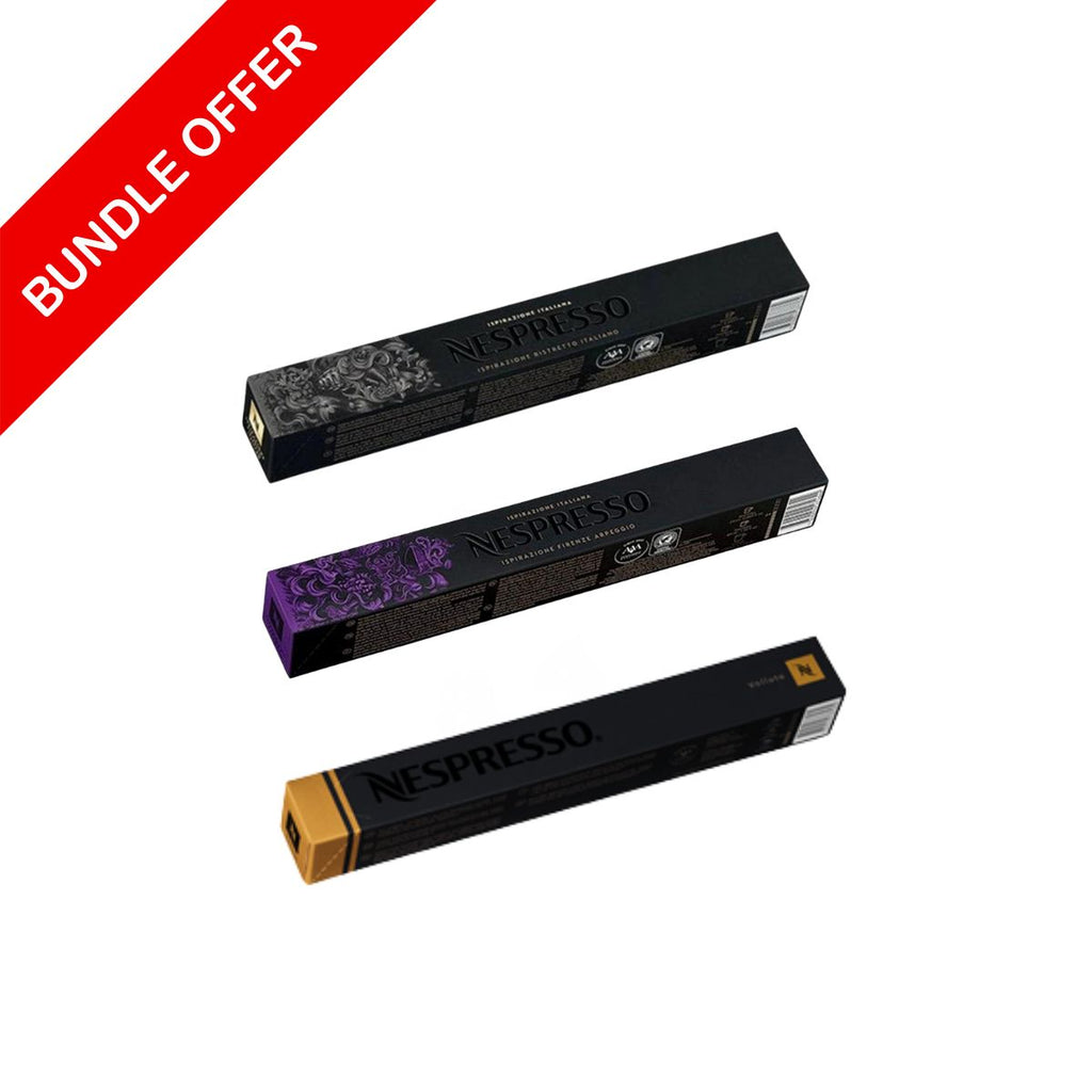 Nespresso Variety Bundle (Arpeggio, Ristretto, Volluto) 10 Capsules x3 - Bundle
