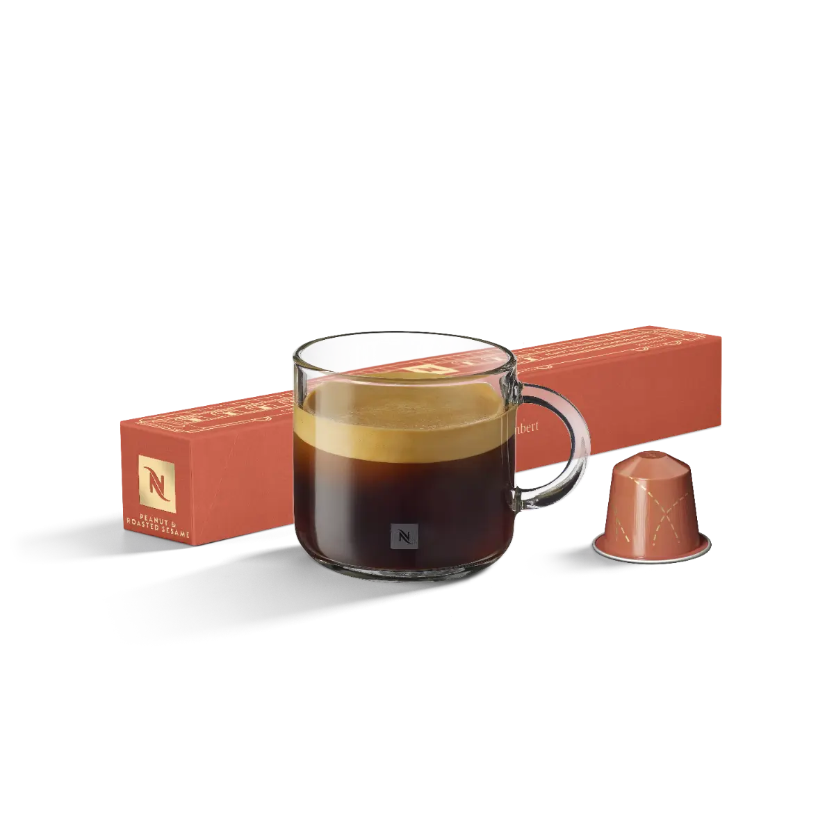 Nespresso Marketplace Nespresso Peanut Roasted Sesame Flavor Original Espresso Capsules - Intensity 7 - 10 Capsules a...