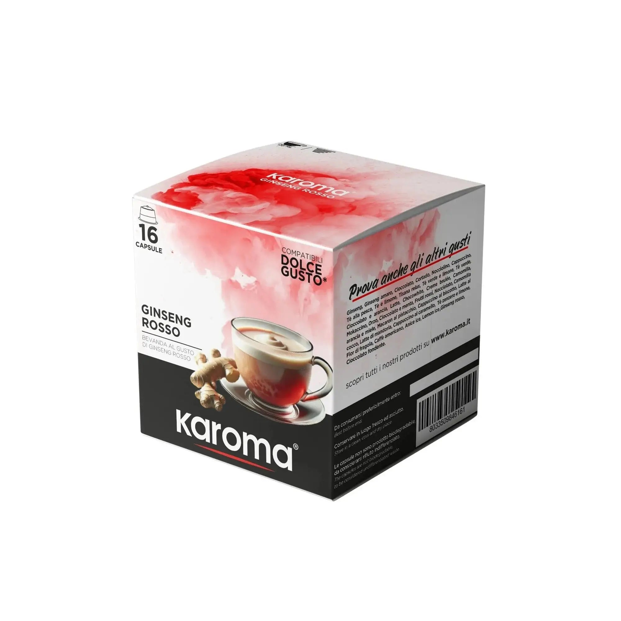 Karoma Ginseng Rosso Dolce Gusto Compatible Coffee Capsules - 16 Capsules at Coffee & Cream Egypt