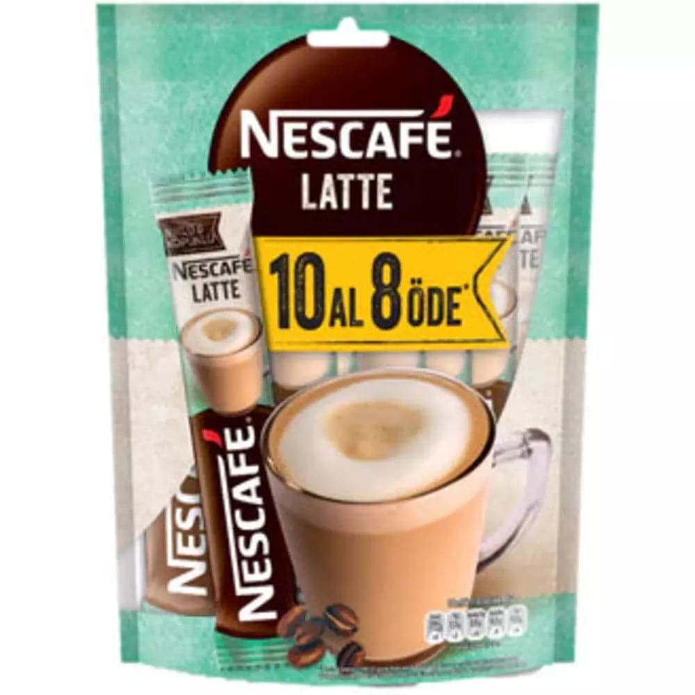 Order Nescafé - Latte Turkish line -10packs for LE 130 at Coffee & Cream, All your coffee needs in one place. Shop Coffee, Beans, Ground Coffee, Instant Coffee, Creamers, Coffee Machines, Blenders, and more. 50+ Brands Monin, Lavazza, Starbucks, Nespresso, Arzum, and more. Become your own Baristaeg at home. Delivers All over Egypt. Online payments available, and get your fengany coffee delivered to your home. Product Description: • NESCAFÉ flavor, with its meticulous blend of coffee and soft Coffee-Mate, i