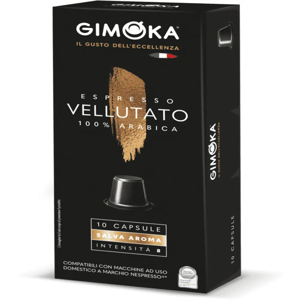 Order Gimoka - Espresso Vellutato - 10 Capsules for LE 68.00 at Coffee & Cream, All your coffee needs in one place. Shop Coffee, Beans, Ground Coffee, Instant Coffee, Creamers, Coffee Machines, Blenders, Coffee and more. 50+ Brands Monin, Lavazza, Starbuc
