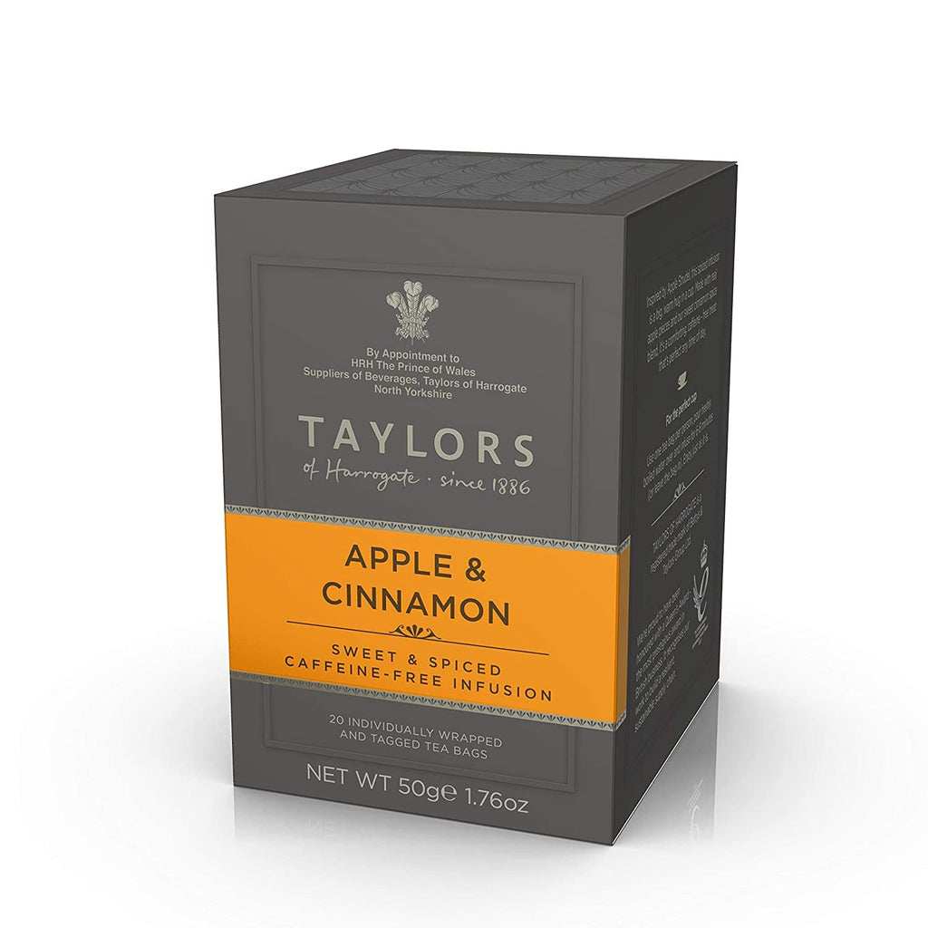 Order Taylors - of Harrogate Apple & Cinnamon Infusion Tea - Pack of 20 Tea Envelopes for LE 81.66 at Coffee & Cream, All your coffee needs in one place. Shop Coffee, Beans, Ground Coffee, Instant Coffee, Creamers, Coffee Machines, Blenders, and more. 50+ Brands Monin, Lavazza, Starbucks, Nespresso, Arzum, and more. Become your own Baristaeg at home. Delivers All over Egypt. Online payments available, and get your fengany coffee delivered to your home. Product Description: Taylors of Harrogate Apple & Cinn