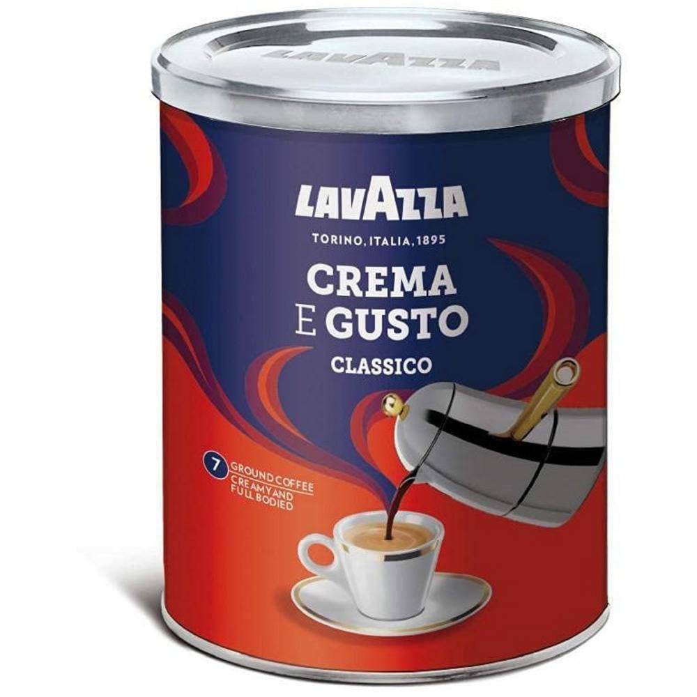 Order Crema E Gusto Tin - 250g for LE 180 at Coffee & Cream, All your coffee needs in one place. Shop Coffee, Beans, Ground Coffee, Instant Coffee, Creamers, Coffee Machines, Blenders, Coffee and more. 50+ Brands Monin, Lavazza, Starbucks, Nespresso, Arzum, and more. Become your own Baristaeg at home. Delivers All over Egypt. Online payments available, and get your fengany coffee delivered to your home. Product Description: INTENSITY - 7 Crema e Gusto Classico is a soft and enveloping blend of fine Brazilia
