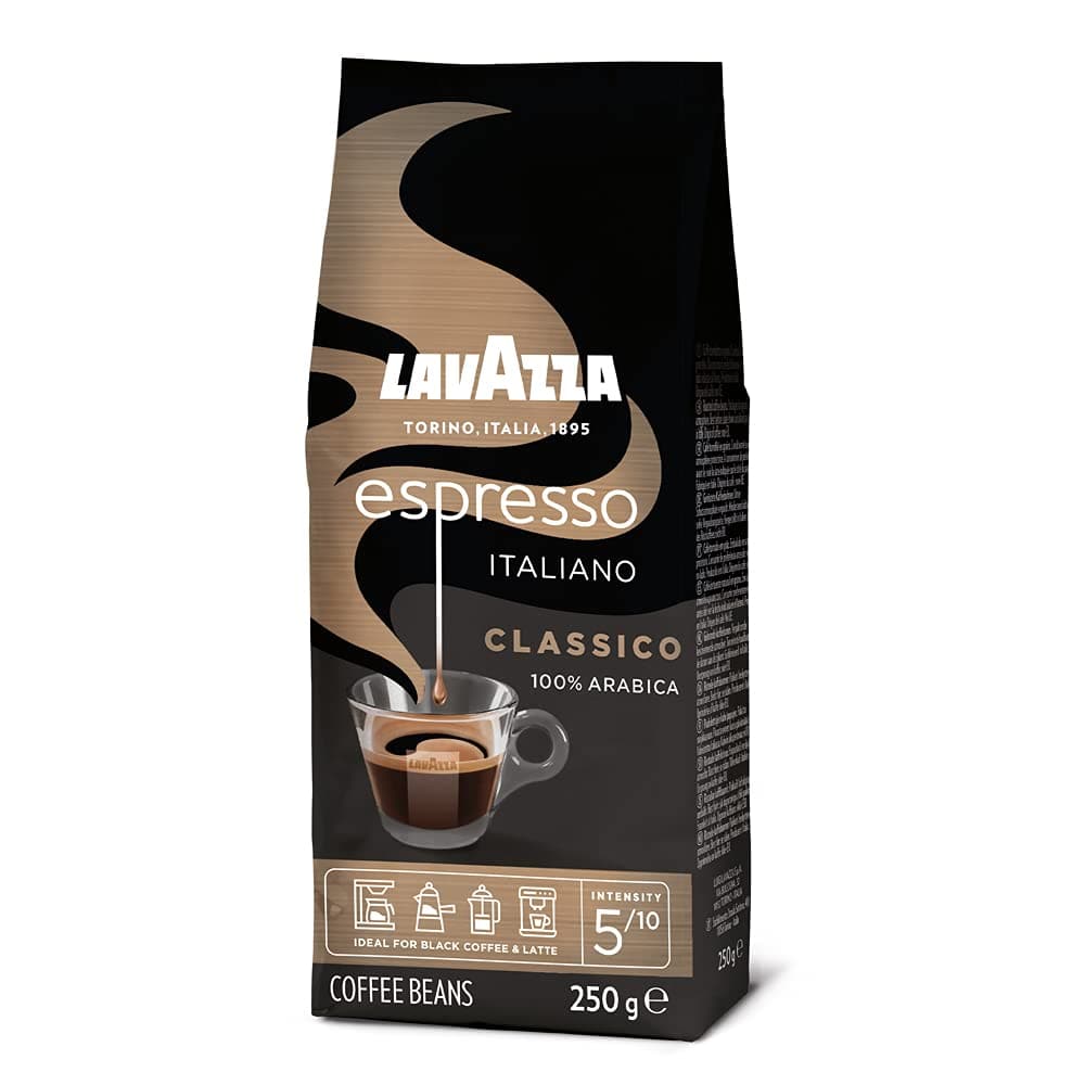 Lavazza - Espresso Italiano Classico  100 % Arabica Whole Coffee Beans - 250g