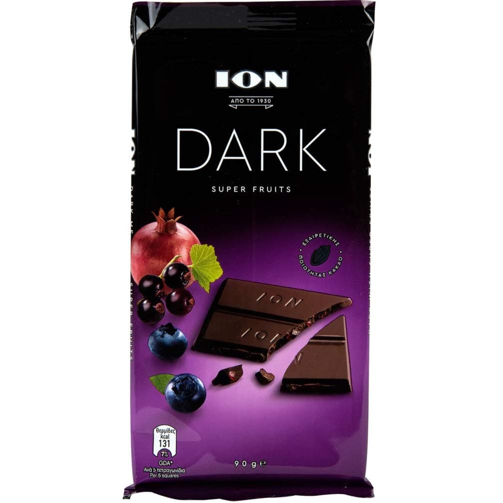 Ion - Dark Chocolate Super Fruits - 90g