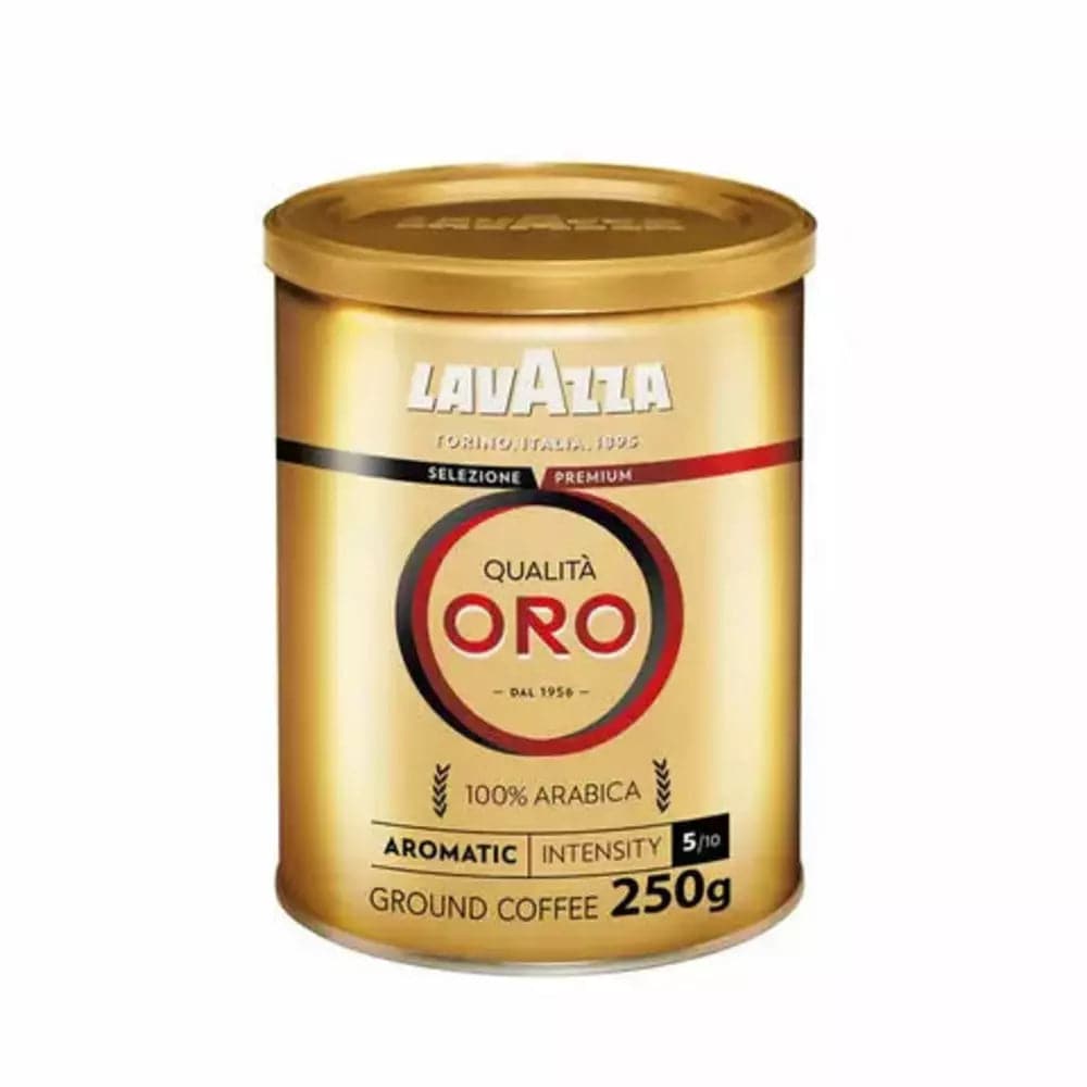 Order Lavazza Qualita Oro Medium Roast - 250gm for LE 150 at Coffee & Cream, All your coffee needs in one place. Shop Coffee, Beans, Ground Coffee, Instant Coffee, Creamers, Coffee Machines, Blenders, Coffee and more. 50+ Brands Monin, Lavazza, Starbucks, Nespresso, Arzum, and more. Become your own Baristaeg at home. Delivers All over Egypt. Online payments available, and get your fengany coffee delivered to your home. Product Description: AROMA: Notes of fruits and flowers STRENGTH: 5 ROAST: MEDIUM SUITABL