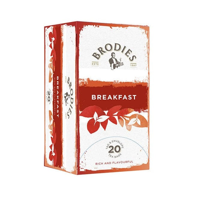 Order Brodies - Breakfast Tea - 20 Bags for LE 115.00 at Coffee & Cream, All your coffee needs in one place. Shop Coffee, Beans, Ground Coffee, Instant Coffee, Creamers, Coffee Machines, Blenders, and more. 50+ Brands Monin, Lavazza, Starbucks, Nespresso,