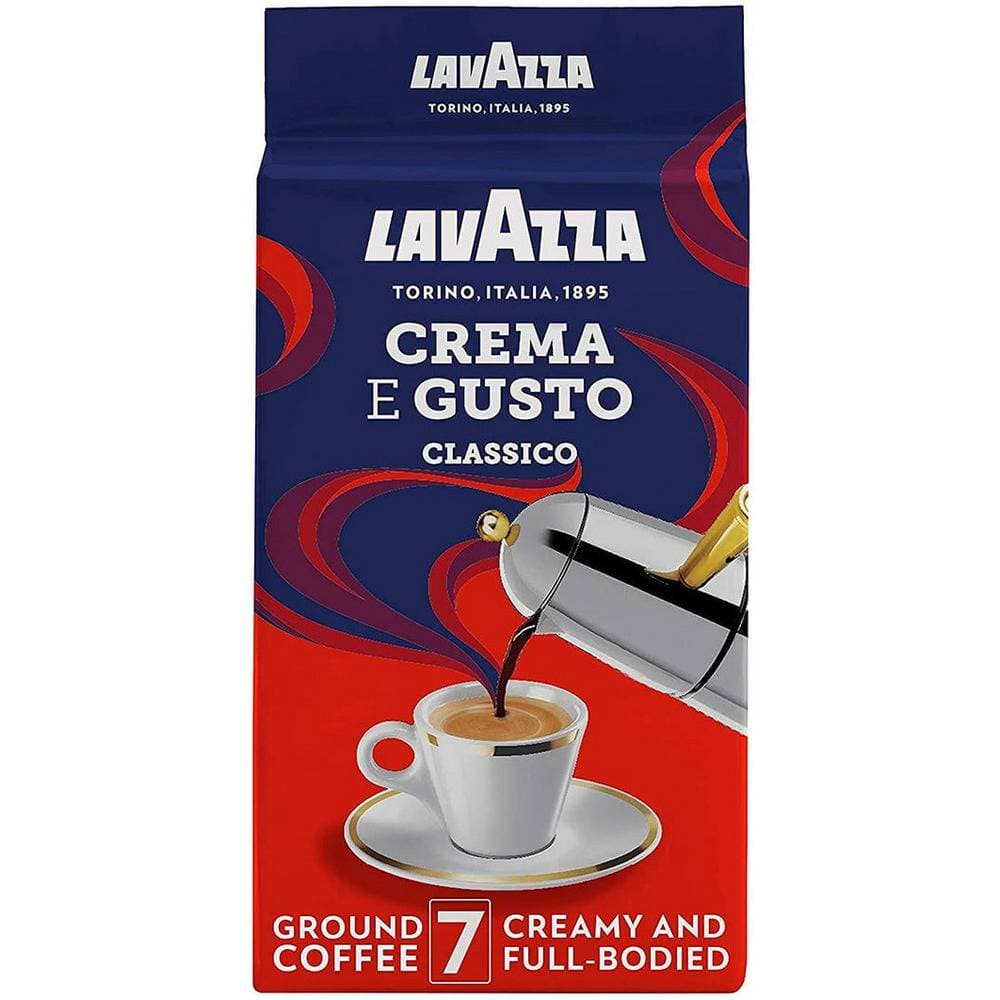 Order Lavazza - Cream E Gusto Classico -Intensity 7 - 250gm for LE 120 at Coffee & Cream, All your coffee needs in one place. Shop Coffee, Beans, Ground Coffee, Instant Coffee, Creamers, Coffee Machines, Blenders, Coffee and more. 50+ Brands Monin, Lavazza, Starbucks, Nespresso, Arzum, and more. Become your own Baristaeg at home. Delivers All over Egypt. Online payments available, and get your fengany coffee delivered to your home. Product Description: Grounded coffee Caffeinated Made in Italy