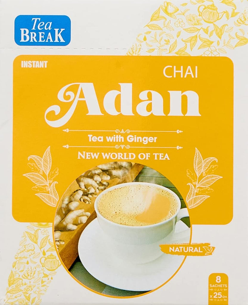 Tea Break - Instant Adan Chai with ginger - 8 sachets * 25g