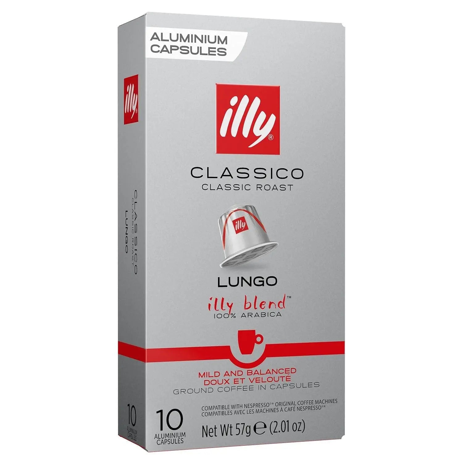 Illy - Classico Lungo Compatible by Nespresso -10 capsules at Coffee & Cream Egypt