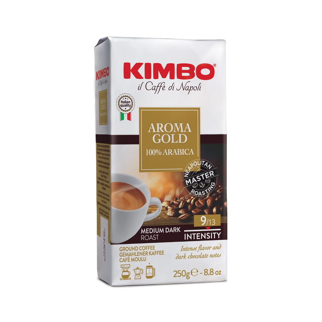 Kimbo - Aroma Gold 100% Arabica Ground Espresso Coffee - 250g