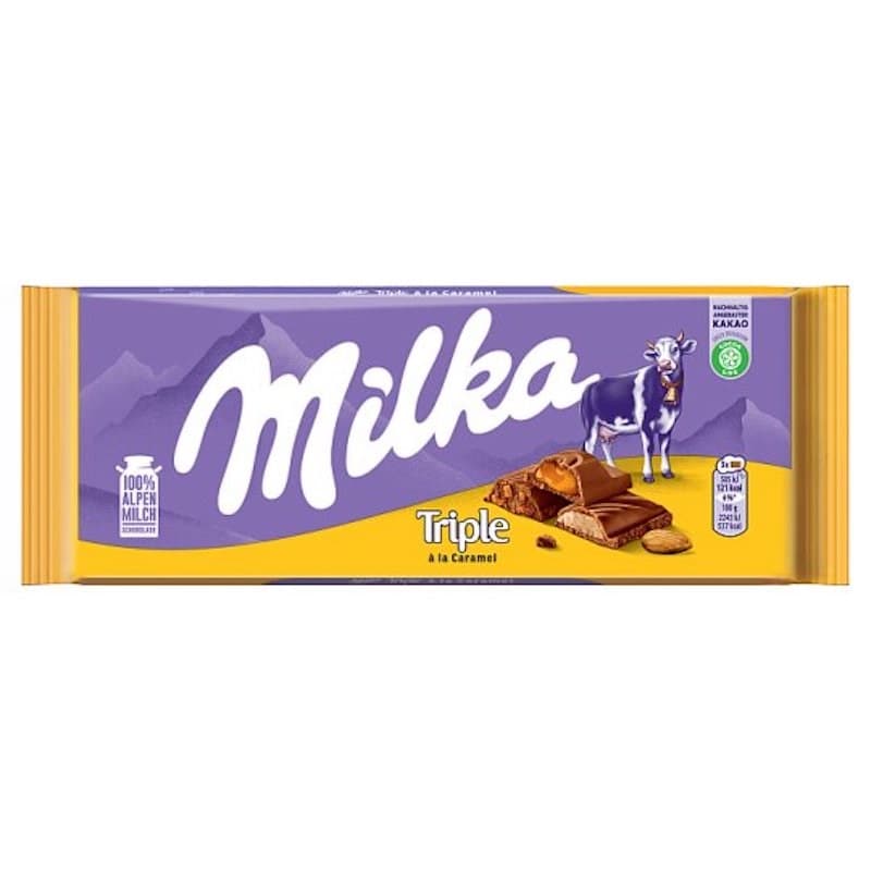 Order Milka - Triple Caramel Milk Chocolate - 90g for LE 25.00 at Coffee & Cream, All your coffee needs in one place. Shop Coffee, Beans, Ground Coffee, Instant Coffee, Creamers, Coffee Machines, Blenders, and more. 50+ Brands Monin, Lavazza, Starbucks, N