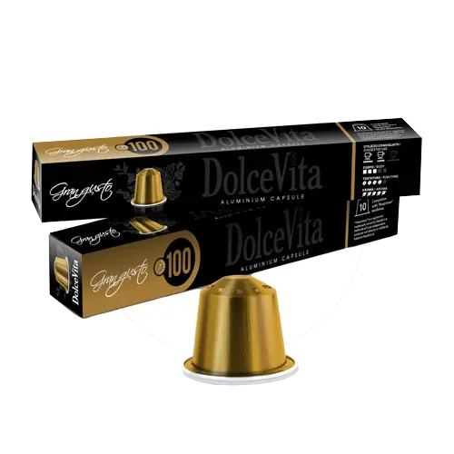 Order DolceVita - Gran Gusto 100% Arabica - 10 capsules for LE 270.00 at Coffee & Cream, All your coffee needs in one place. Shop Coffee, Beans, Ground Coffee, Instant Coffee, Creamers, Coffee Machines, Blenders, and more. 50+ Brands Monin, Lavazza, Starb
