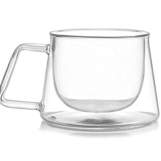 Insulated Dual Glass Walled Coffee Mug - 250ml