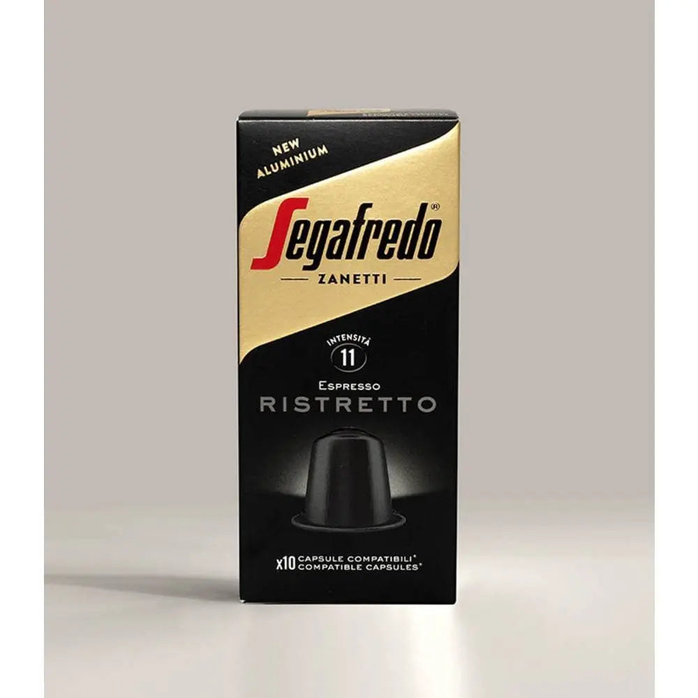 Order Segafredo - Aluminum Ristretto -10 capsules for LE 270.00 at Coffee & Cream, All your coffee needs in one place. Shop Coffee, Beans, Ground Coffee, Instant Coffee, Creamers, Coffee Machines, Blenders, Coffee and more. 50+ Brands Monin, Lavazza, Star