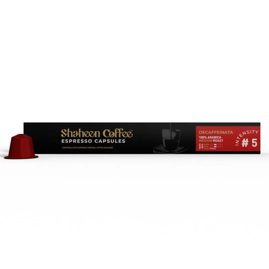 Shaheen Coffee #5- Decaffeninata Compatible By Nespresso - 10 Capsules at Coffee & Cream Egypt