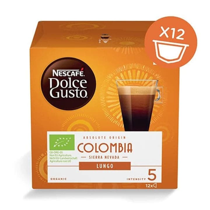 Order Nescafe - Dolce Gusto Absolute Origins Lungo Colombia - 12 Capsules for LE 175 at Coffee & Cream, All your coffee needs in one place. Shop Coffee, Beans, Ground Coffee, Instant Coffee, Creamers, Coffee Machines, Blenders, and more. 50+ Brands Monin, Lavazza, Starbucks, Nespresso, Arzum, and more. Become your own Baristaeg at home. Delivers All over Egypt. Online payments available, and get your fengany coffee delivered to your home. Product Description: A lungo with a soft and velvety body with aroma