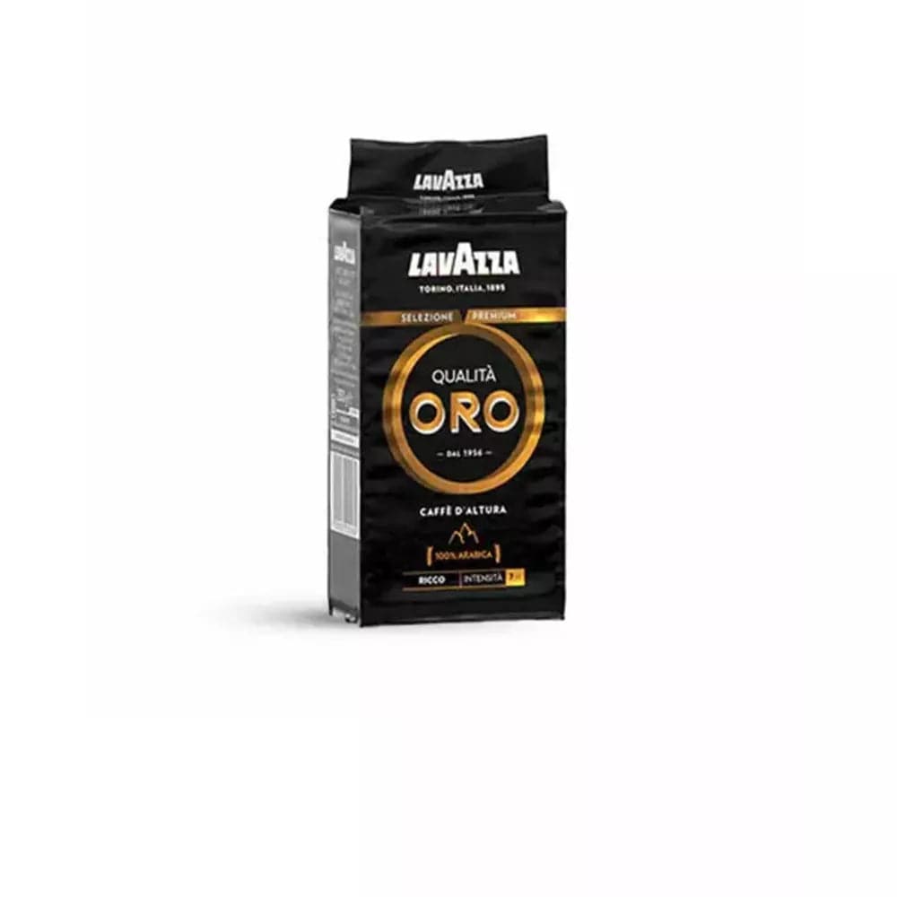 Order Lavazza Oro Black Ground Coffee - 250 grams for LE 190 at Coffee & Cream, All your coffee needs in one place. Shop Coffee, Beans, Ground Coffee, Instant Coffee, Creamers, Coffee Machines, Blenders, Coffee and more. 50+ Brands Monin, Lavazza, Starbucks, Nespresso, Arzum, and more. Become your own Baristaeg at home. Delivers All over Egypt. Online payments available, and get your fengany coffee delivered to your home. Product Description: Medium roasted coffee Coffee intensity is 7/10 It comes in a seal