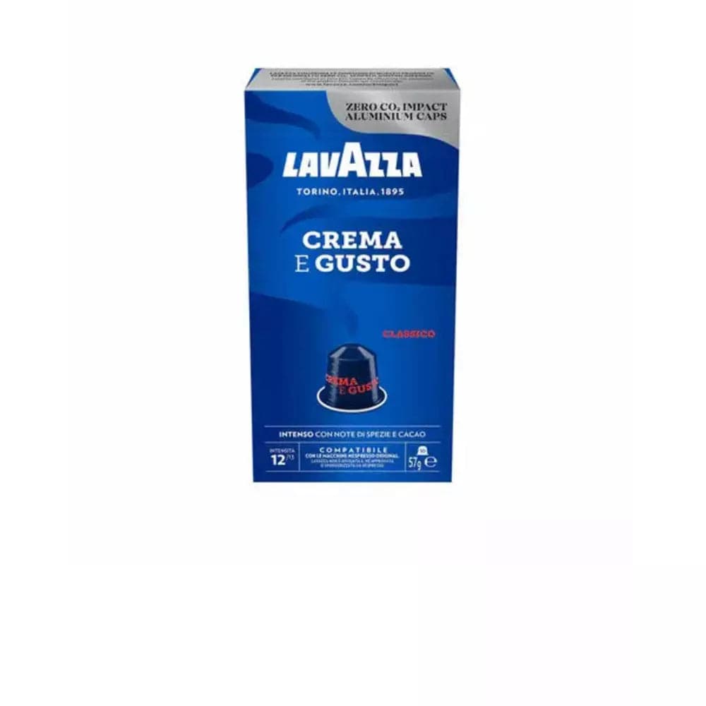 Order Lavazza - Nespresso Compatible - Crema E Gusto Classico - 10 capsules for LE 180 at Coffee & Cream, All your coffee needs in one place. Shop Coffee, Beans, Ground Coffee, Instant Coffee, Creamers, Coffee Machines, Blenders, Coffee and more. 50+ Brands Monin, Lavazza, Starbucks, Nespresso, Arzum, and more. Become your own Baristaeg at home. Delivers All over Egypt. Online payments available, and get your fengany coffee delivered to your home. Product Description: Compatibility: Nespresso Compatible. Ca