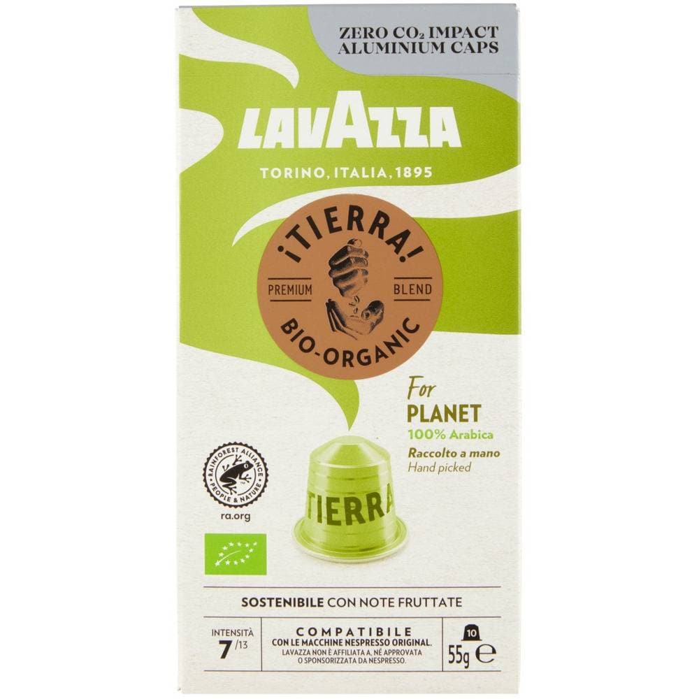 Order Lavazza - iTierra! Bio-Organic For Planet Compatible by Nespresso -10 Capsule for LE 295.00 at Coffee & Cream, All your coffee needs in one place. Shop Coffee, Beans, Ground Coffee, Instant Coffee, Creamers, Coffee Machines, Blenders, and more. 50+