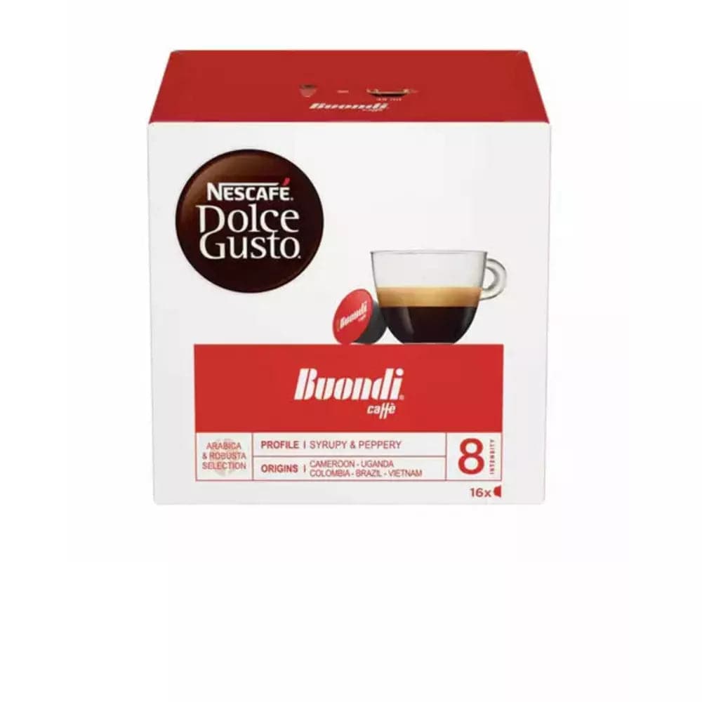 Order Nescafe Dolce Gusto Espresso Buondi - 16 Capsules for LE 200.00 at Coffee & Cream, All your coffee needs in one place. Shop Coffee, Beans, Ground Coffee, Instant Coffee, Creamers, Coffee Machines, Blenders, Coffee and more. 50+ Brands Monin, Lavazza