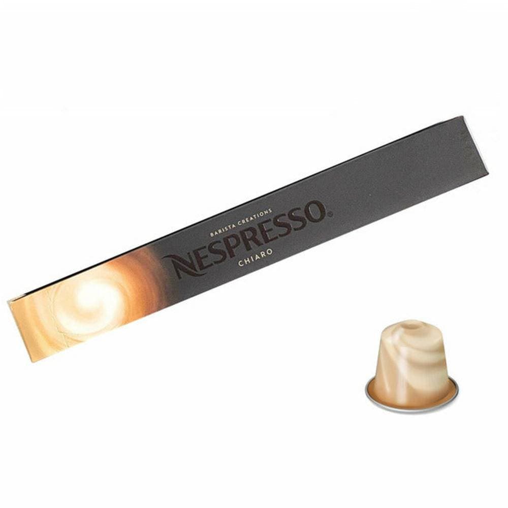 Order Nespresso - Chiaro - 10 Capsules for LE 205 at Coffee & Cream, All your coffee needs in one place. Shop Coffee, Beans, Ground Coffee, Instant Coffee, Creamers, Coffee Machines, Blenders, Coffee and more. 50+ Brands Monin, Lavazza, Starbucks, Nespresso, Arzum, and more. Become your own Baristaeg at home. Delivers All over Egypt. Online payments available, and get your fengany coffee delivered to your home. Product Description: Intensity - 6 BARISTA CREATIONS Chiaro has only a slight roasting and its bi
