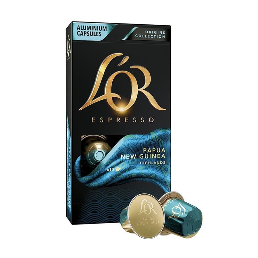 Order L'or - Papua New Guinea Highlands Compatible with Nespresso - 10 Capsules for LE 385.00 at Coffee & Cream, All your coffee needs in one place. Shop Coffee, Beans, Ground Coffee, Instant Coffee, Creamers, Coffee Machines, Blenders, and more. 50+ Bran