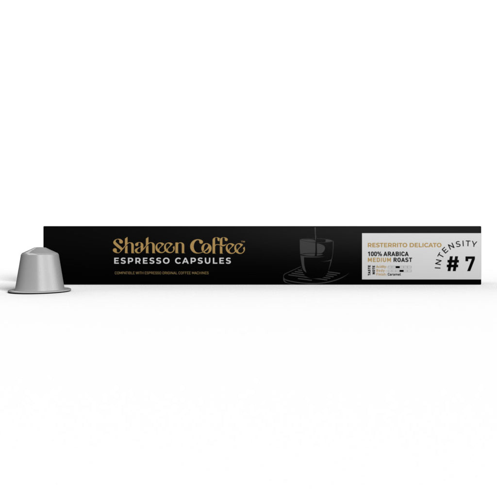 Shaheen Coffee - Resterrito Delicato Compatible By Nespresso - 10 Capsules
