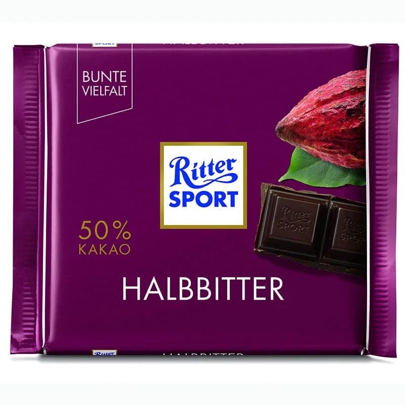 Ritter Sport - Halbbitter  50 % Cacao - 100g