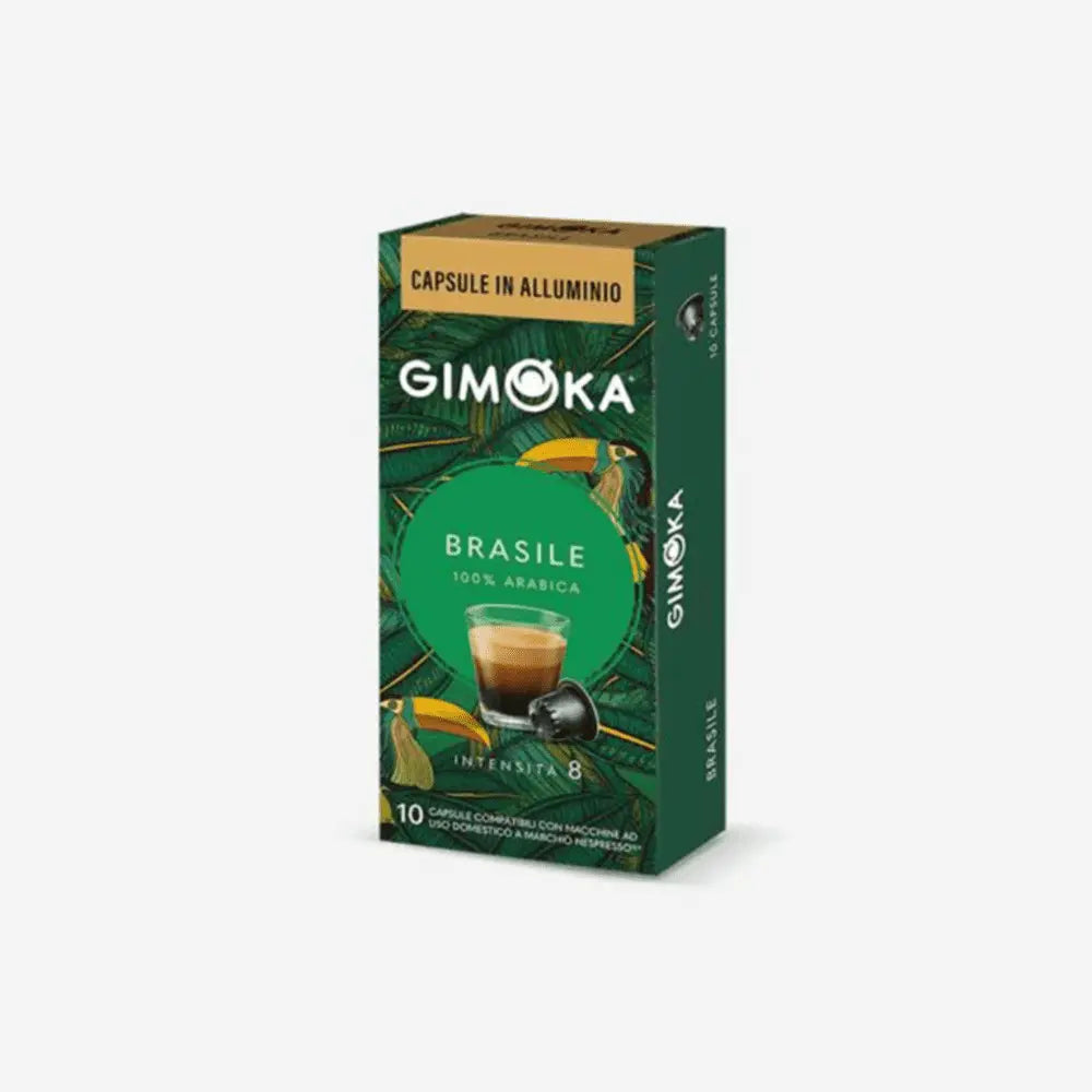 Order Gimoka - Aluminum Brasile 10 - capsules for LE 104.00 at Coffee & Cream, All your coffee needs in one place. Shop Coffee, Beans, Ground Coffee, Instant Coffee, Creamers, Coffee Machines, Blenders, Coffee and more. 50+ Brands Monin, Lavazza, Starbuck