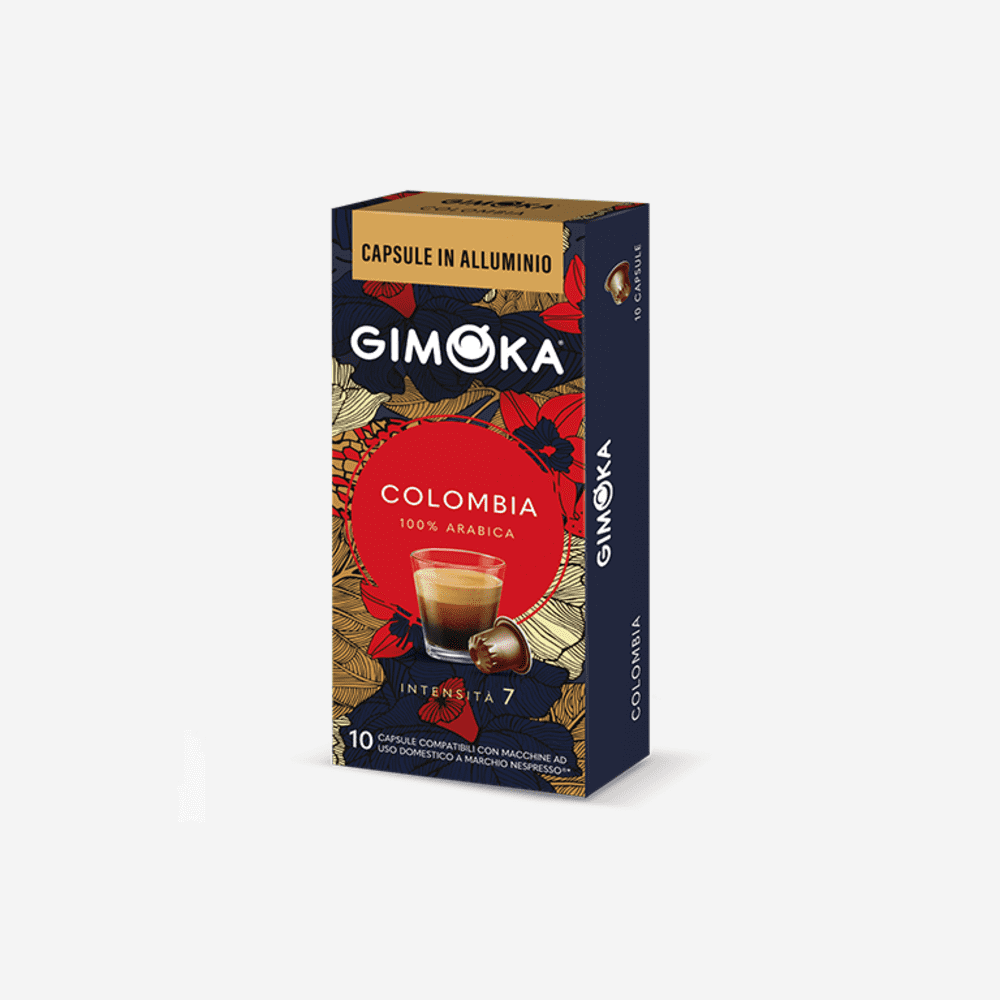 Order Gimoka - In Aluminum Colombia - 10 capsules for LE 104.00 at Coffee & Cream, All your coffee needs in one place. Shop Coffee, Beans, Ground Coffee, Instant Coffee, Creamers, Coffee Machines, Blenders, Coffee and more. 50+ Brands Monin, Lavazza, Star