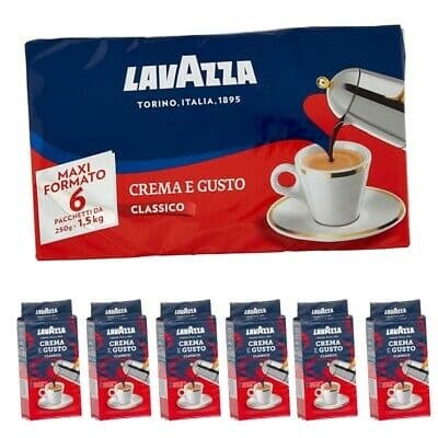 Order Lavazza - Crema e Gusto Classico Ground Coffee - 6 x 250g for LE 900.00 at Coffee & Cream, All your coffee needs in one place. Shop Coffee, Beans, Ground Coffee, Instant Coffee, Creamers, Coffee Machines, Blenders, and more. 50+ Brands Monin, Lavazz