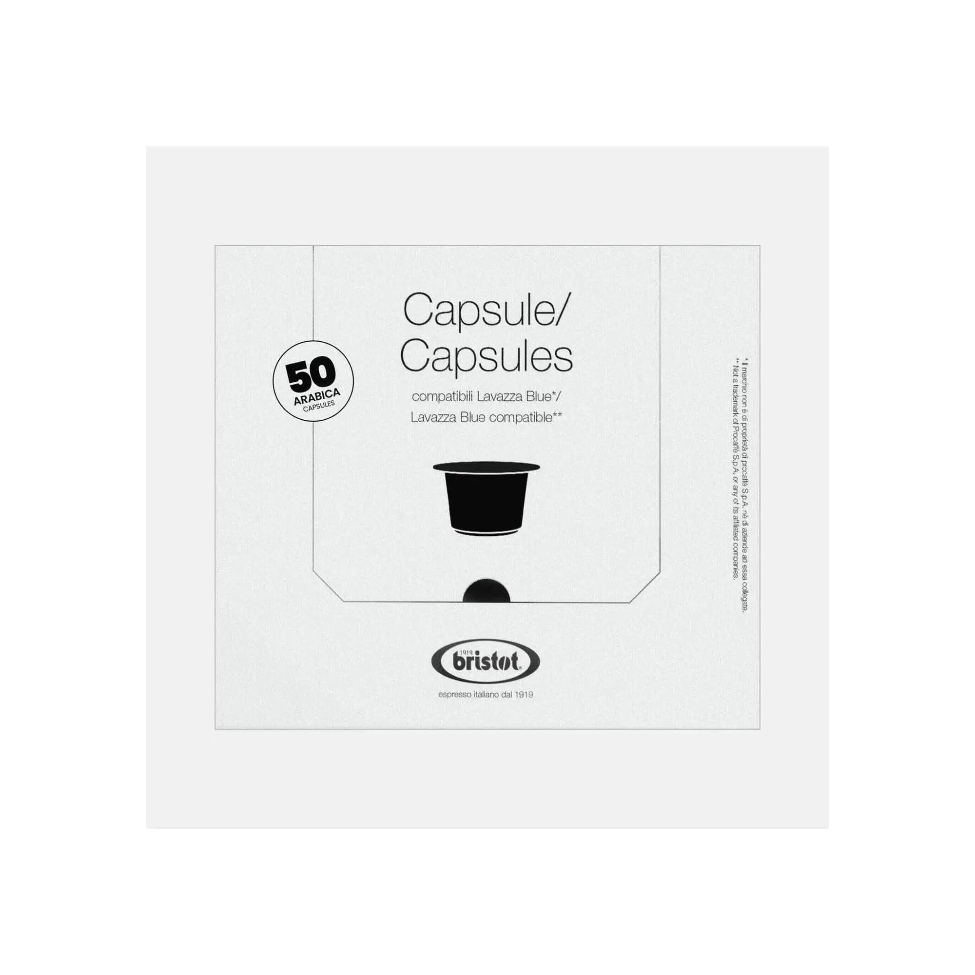 Bristot - Blue Arabica Compatible with Lavazza Blue - 50 capsules at Coffee & Cream Egypt