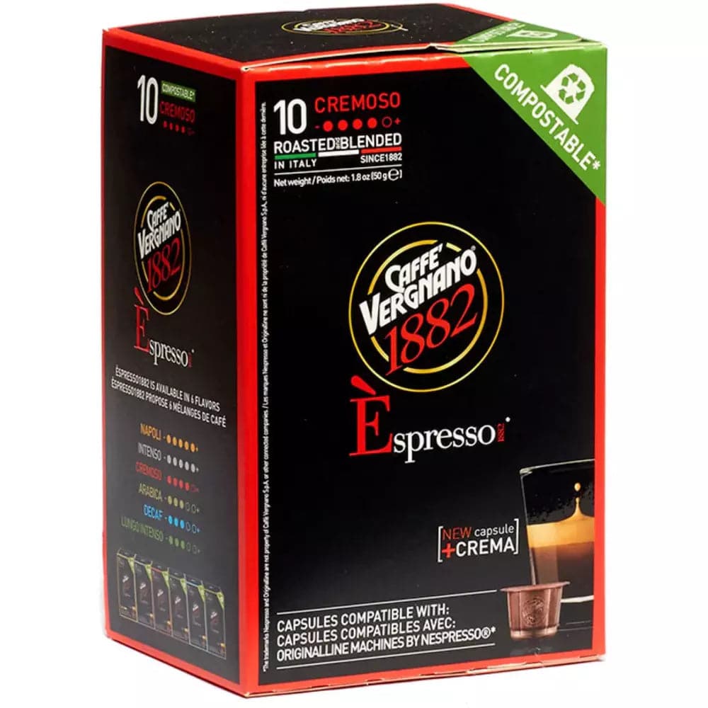 Order Caffè Vergnano - Cremoso - 10 capsules for LE 100 at Coffee & Cream, All your coffee needs in one place. Shop Coffee, Beans, Ground Coffee, Instant Coffee, Creamers, Coffee Machines, Blenders, and more. 50+ Brands Monin, Lavazza, Starbucks, Nespresso, Arzum, and more. Become your own Baristaeg at home. Delivers All over Egypt. Online payments available, and get your fengany coffee delivered to your home. Product Description: Caffè Vergnano Cremoso Capsules Compatible with Original Line Machines By Ne