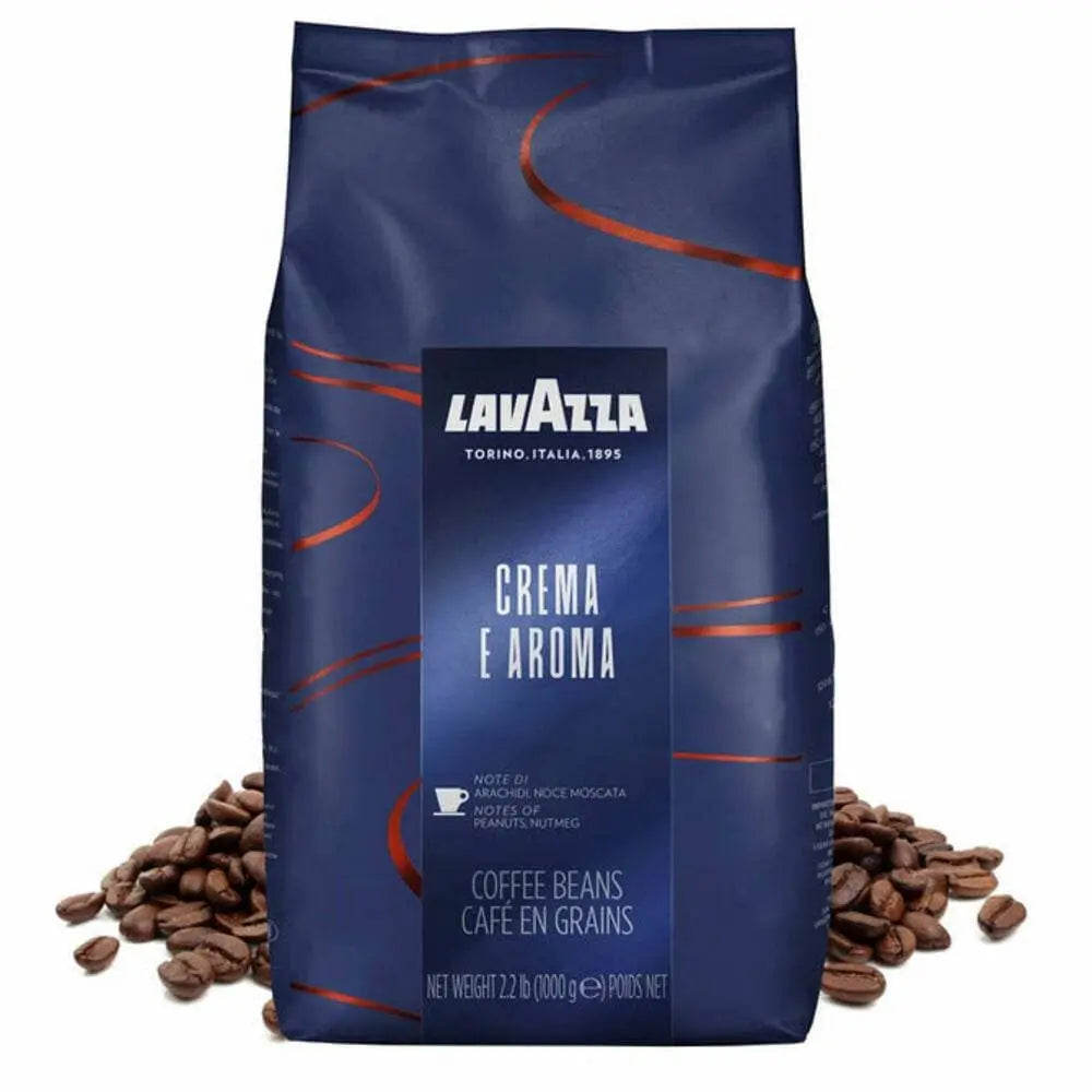 Lavazza Crema E Aroma Espresso Whole Coffee Beans Blue - 1kg at Coffee & Cream Egypt