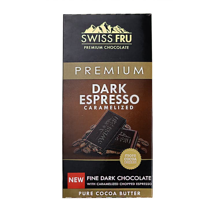 Swiss Fru - Premium Dark Chocolate Espresso caramelized  - 85g