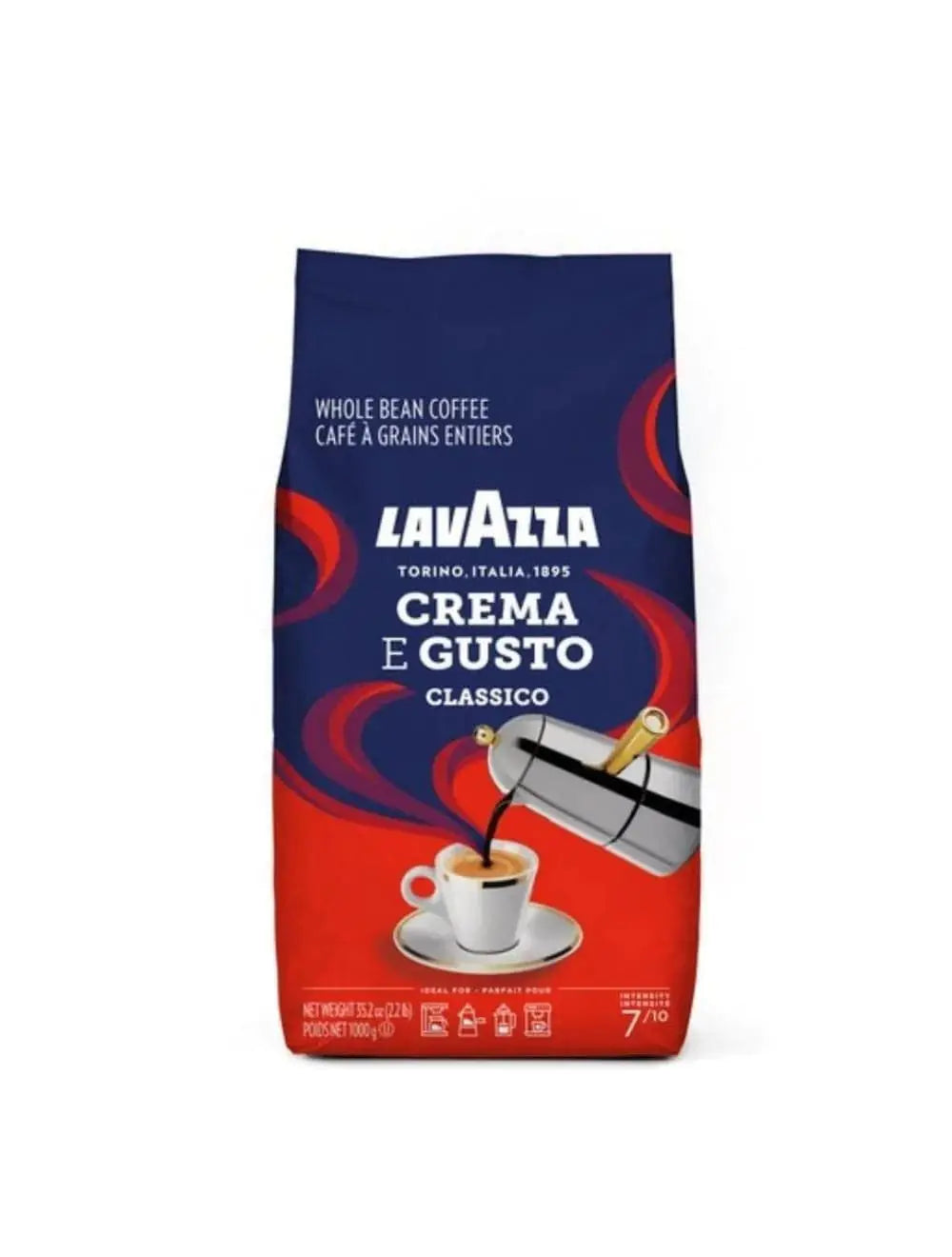 Lavazza Crema e Gusto Classico Whole Coffee Beans - 1kg at Coffee & Cream Egypt